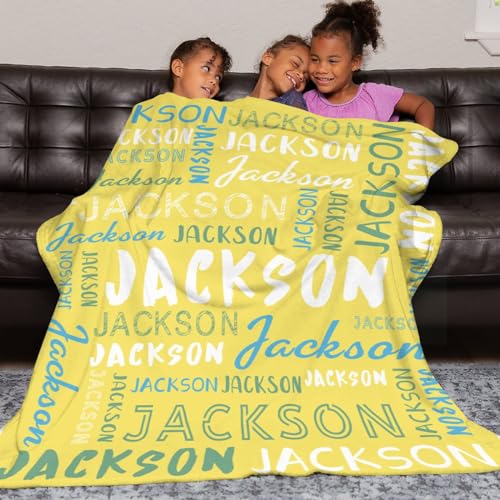 Personalized Name Blanket Customized Baby Blankets for Girls Boys Adults Monogrammed Blankets and Throws Christmas Birthday Mothers Fathers Valentines Day Gift