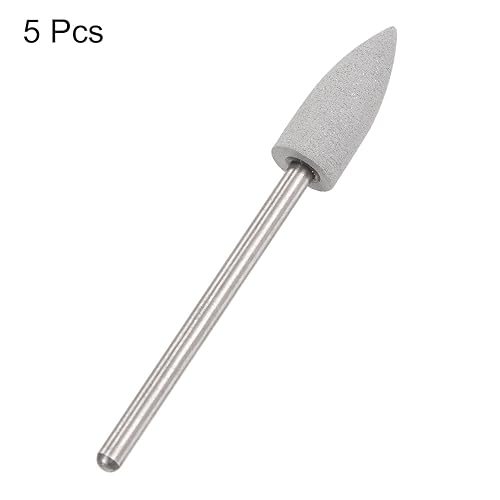 Miniatura 17 de uxcell 5 piezas de goma de silicona muelas de pulido 600 granos 0.236 in diámetro cabeza de pulido puntiaguda para herramienta rotativa eléctrica