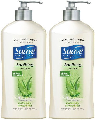 SuaveSkin Solutions Soothing with Aloe Body Lotion for Unisex, 18 Ounce by Suave