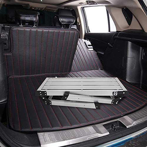 LUISLADDERS Step Ladder Aluminum Work Platform Ladder Drywall Bench Heavy Duty Portable Work Platform Extra-Large Folding Step Bench Ladder EN131 330lbs