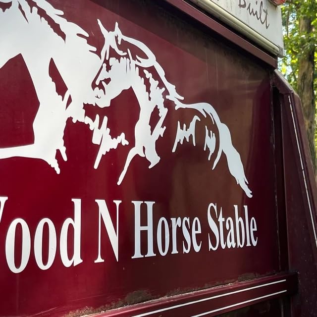 Miniatura 3 de Horse Trailer Decal Sticker Custom Name and Running Horses Vinyl Decal Graphic 16x36