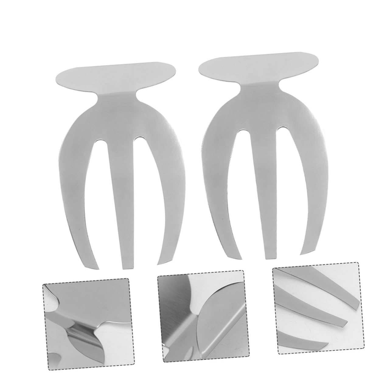 Alipis Salad Fork Claws 2pcs Stainless Steel Salad Serving Forks for Versatile Food Serving