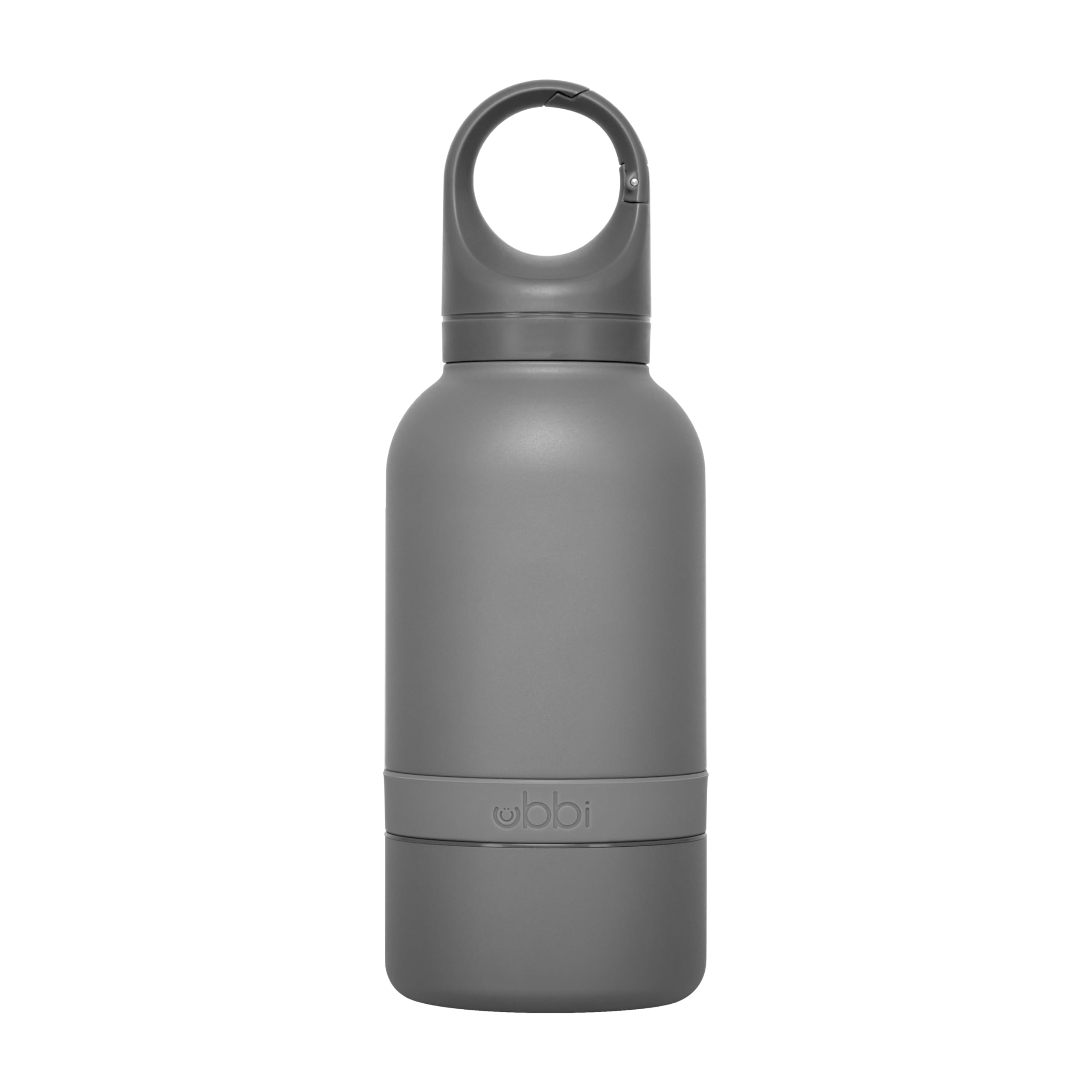 Ubbi Stainless Steel Insulated Portable 32 oz. Water Bottle for Dogs and Owners with Attached Dog Bowl Charcoal - Image 2