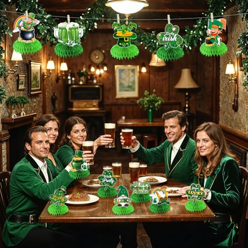 Décorations en nid d'abeille de la Saint-Patrick : kit de table express et sans effort - 5