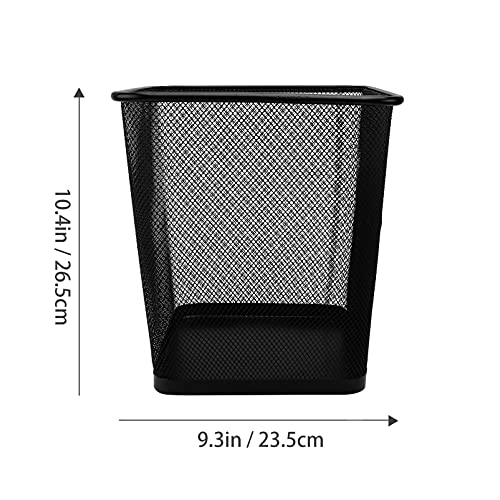Zerodeko Metal Wire Mesh Waste Basket Recycling Bin Small Waste Basket Trash Can For Near Desk Recycling Garbage Container Bin For Office Home Bedroom Black #TOP1