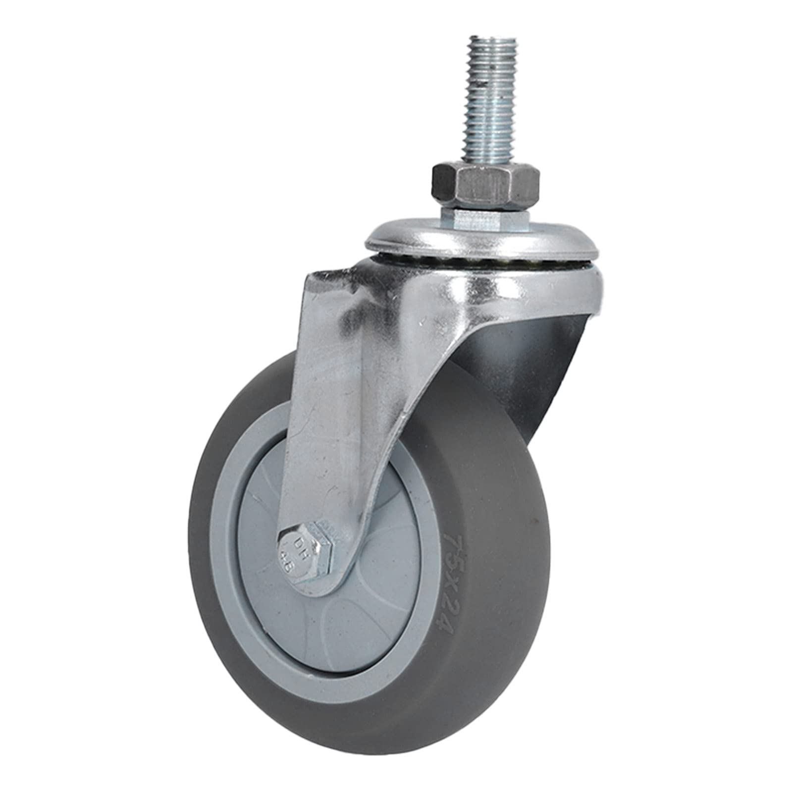 3 Zoll PVC Universal Wheel Casters mit Bremsen, Stark (keine Bremsen)