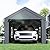 VEVOR Carport 10'x20' Heavy Duty Steel Car Canopy, Portable Garage with 4 Sand Bags, Roll-up Ventilated Windows & Removable Sidewall, All-Season Tarp for Truck SUV Boat Car, Party, Equipment Placement