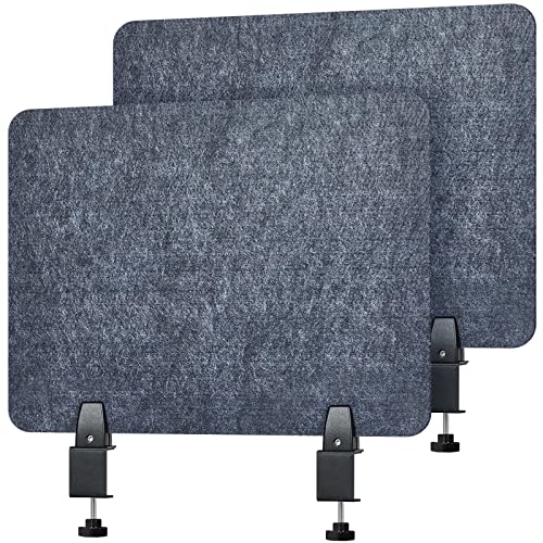 2 Pcs Acoustic Desk Divider 17 x 23.6'' Desktop Mounted Privacy Panel with Claws Sound Proof Dividers Desks Acoustic Desk Partition Sound Absorb Privacy Dividers for Student Desks Visual Distractions