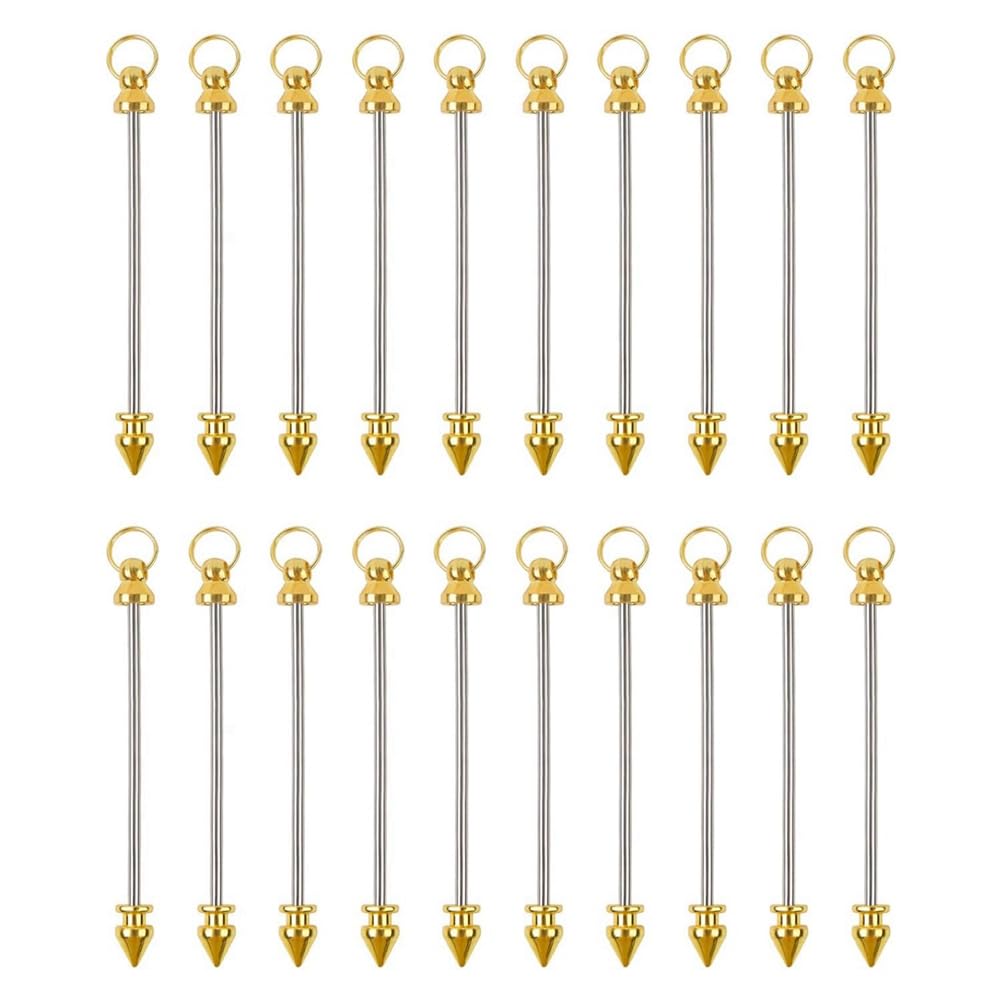 Vjsujehgy Beadable Keychain Bar for Keychain Making Supplies Jewelry Beadable Keychain Bars Blanks Keychain