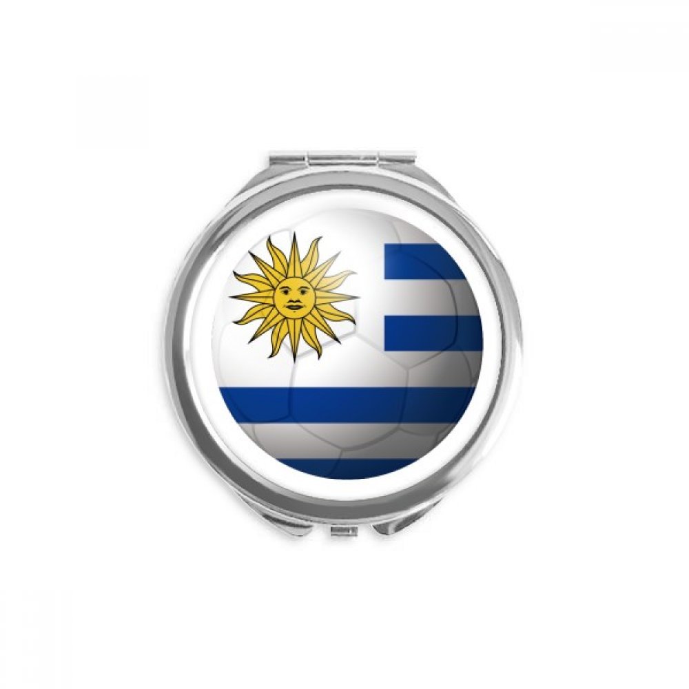 Miroir rond de maquillage Uruguay, cadeau idéal pour supporter de football