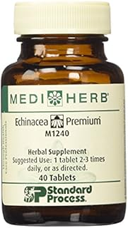 MEDIHERB echinacea premium standard process - Enhance Immune System Function - Support Healthy Immune System - Natural Ingredients - Organic Herbal Supplements - Made in the USA - 40 Tablets