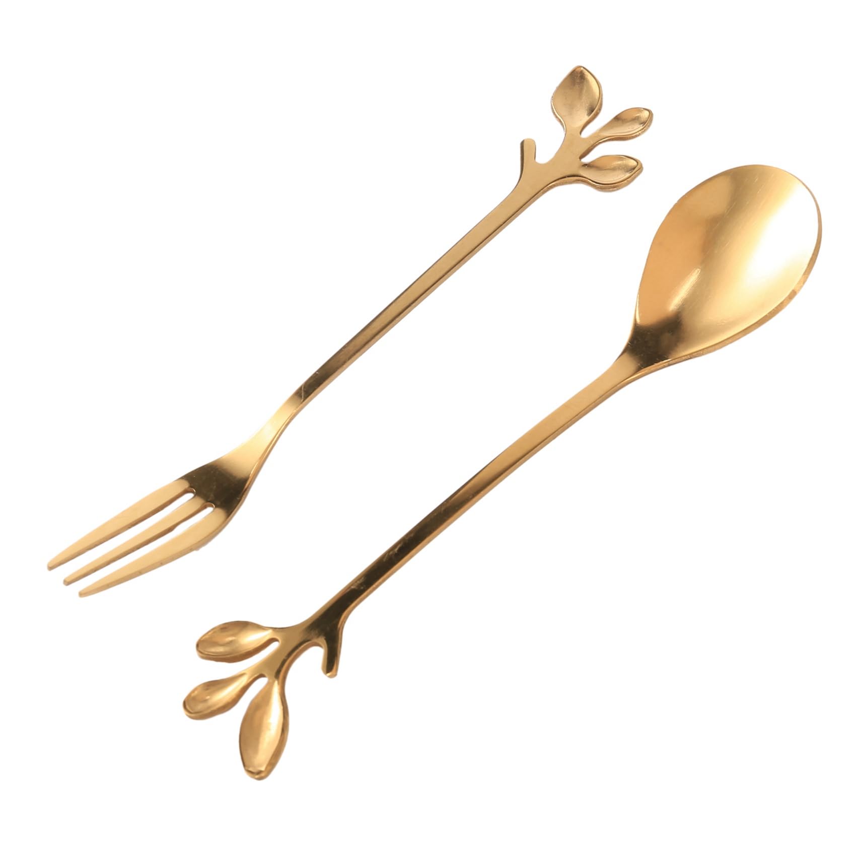 Lot de 80 cuillères à café (40 cuillères et 40 fourchettes) Petite cuillère à expresso Demitasse 12 cm