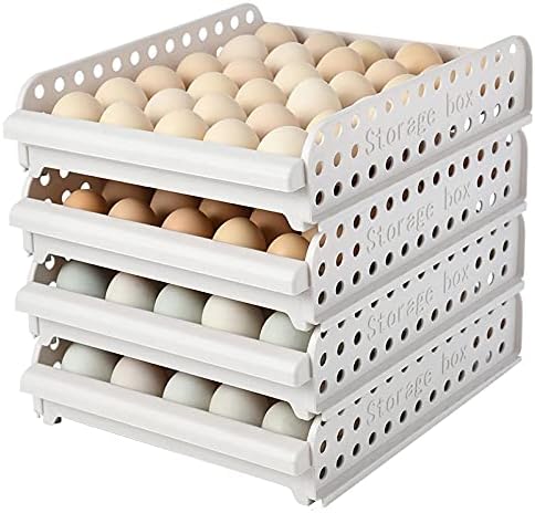 Refrigerator Storage Box Egg Refrigerator Storage Box Egg Holder Drawer Type Egg Storage Box Multi-Layer Egg Plastic Carton Egg Storage Container Refrigerator Fresh Storage Boxs Organ