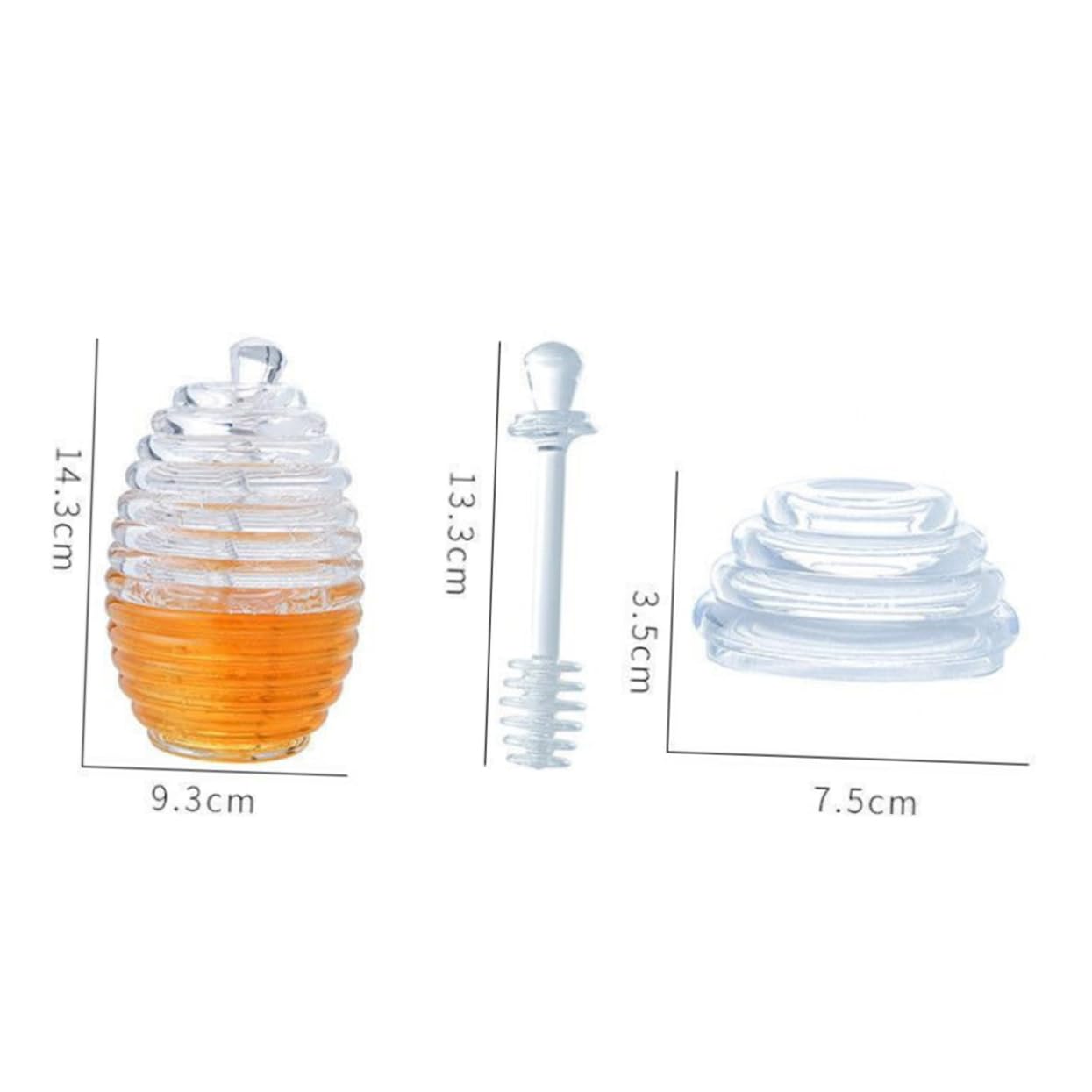 NAMOARLY Acylic Honey Jar Juice Machine Juice Maker Machine Maple Syrup Container Juice Dispenser Acrylic Honey Jar Honey Jar Pot Jar for Syrup Storage Honey Container