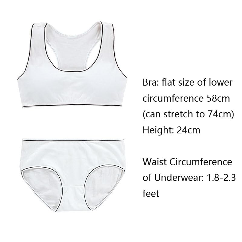 Cotton Soft Comfortable Elastic Training Bra and Underwear Set for 8-18 Years Old Girls2