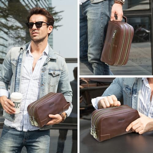 Leather Code Lock Clutch Bag for Men Large Capacity Clutch Wallet with Handle Anti Theft Travel Phone Holder Checkbook Purse2