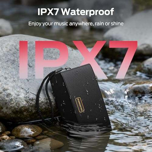 Monster Cubis Bluetooth Speaker, 15W Stereo Sound Portable Speaker, Bluetooth 6.0, 15H Battery Life, TWS Pairing, AUX/TF Card Slot, IPX7 Waterproof Wireless Speaker for Shower, Outdoor, Travel - image 8
