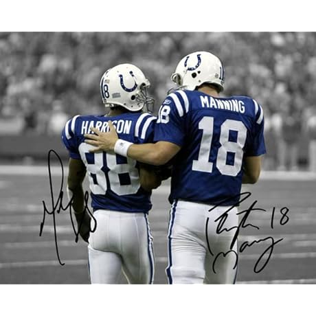 Ikonic Fotohaus Peyton Manning and Marvin Harrison Autographed Photo