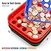 Coin Sorter Trays & Coin Counter Tubes - 4 Color Coded Coin Separator Trays and Coin Counting Tubes Paired with 100 Pcs Corresponding Coin Wrappers