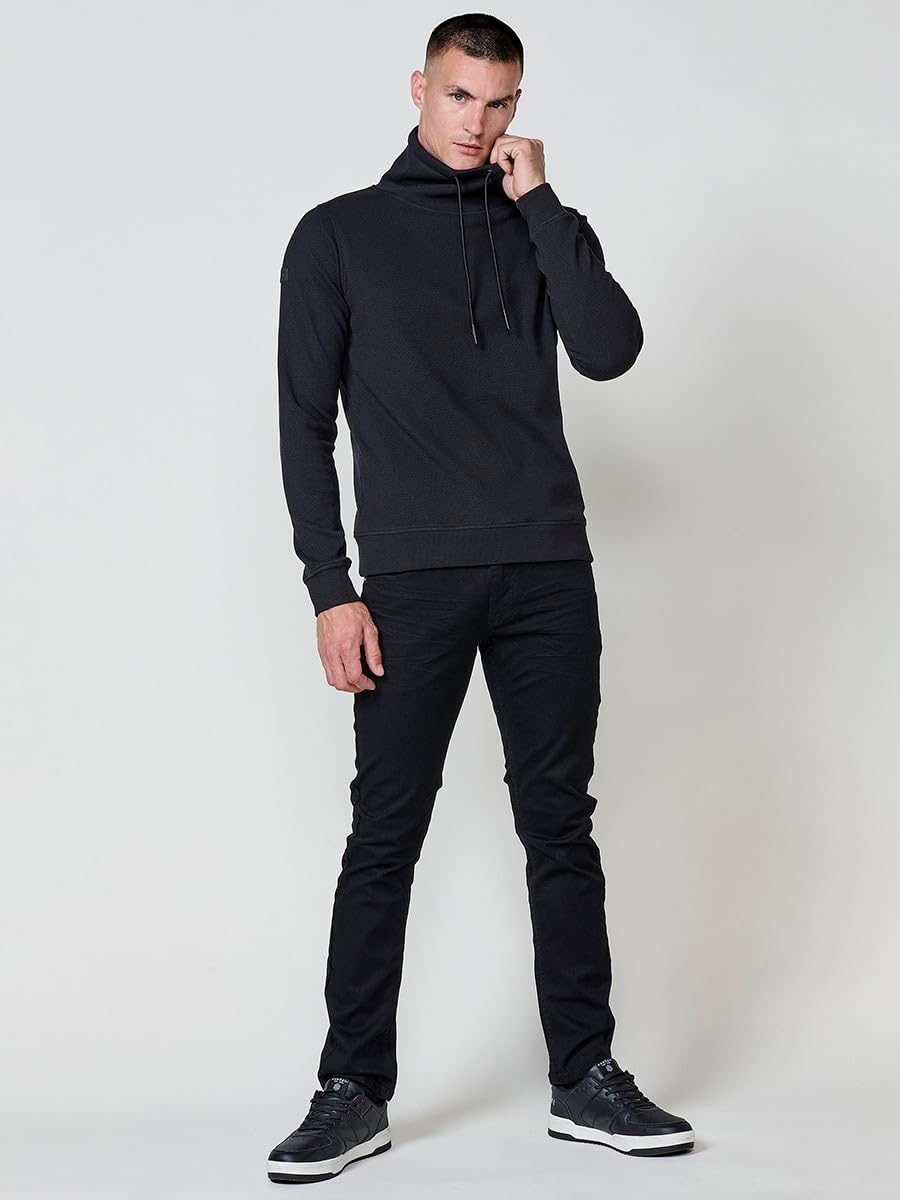 Koroshi Sudadera Hombre Cuello Alto con Cordón Ajustable 2521SU32