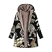 Veste Polaire Femme Chaude Manteau Polaire Chaud Col Roulé Tops Chapeau Mode Hiver Grand Taille Bouton Manteau Pelucheux Tail Tops Sweat à Capuche Pull Loose Veste Parka en Peluche