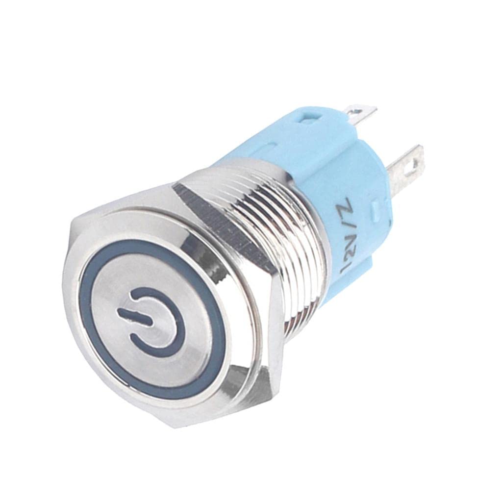 16 mm 12 V Metal Self-Reset/Latching LED Push Button Switch Self-Reset 1 NO 1 NC-image-39