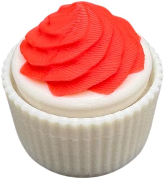 Cupcake Fidget Clickers – 3 Styles | Black/White, Valentines, Party Theme | Collect All 8 | Articulating Stress Relief Toy (Valentines Theme)
