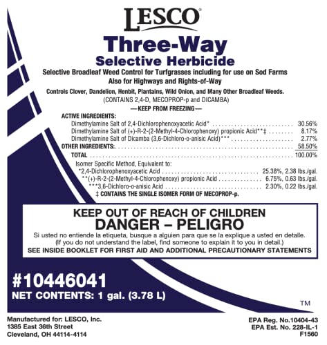 Lawn Synergy Lesco Three-Way Selective Post Emergent Liquid Herbicide (1 Gallon) - Thumbnail 2