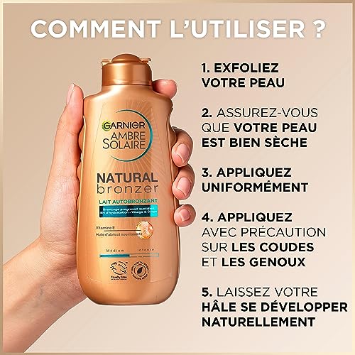 Ambre Solaire Natural Bronzer Lait Autobronzant Garnier Lait Autobronzant Hydratant & Apaisant Pour Un Teint Naturel Halé Et Lumineux - vue 5
