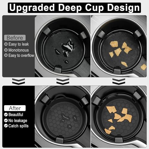 Portavasos para Auto de Silicona Negro 4 Piezas miniatura 2