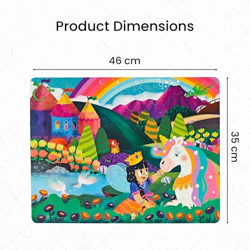 Image of The Curious Bees - Seek & Spot Puzzle & Game - Unicorn Jigsaw Puzzle | 60 Pieces + 10 Seek Cards | Gifts for Boys and Girls Ages 4-8 | BIS Approved | Made in India