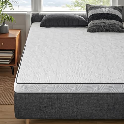SEZMOONSI Topper de 160 x 200 cm, 7,5 cm de altura, H3 y H2 (2 en 1), grado de dureza, espuma de gel, cubrecolchón con funda extraíble, antideslizante y transpirable para cama con somier, sofá,