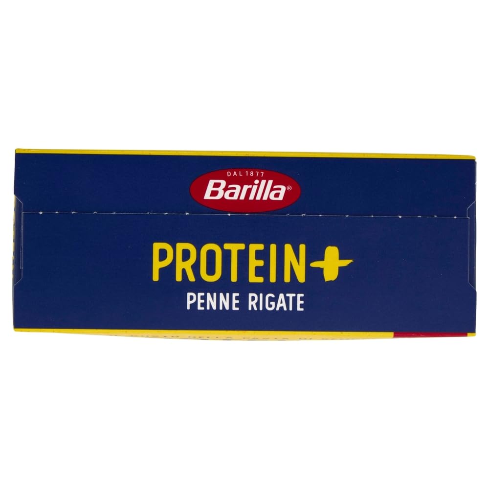Barilla Protein+ Pasta Penne Rigate– 28×400g / mit 20 g Protein/100g, pflanzlich, bronzegeschnitten, al dente Genuss + Beni Culinari Kostenloser Schlüsselanhänger
