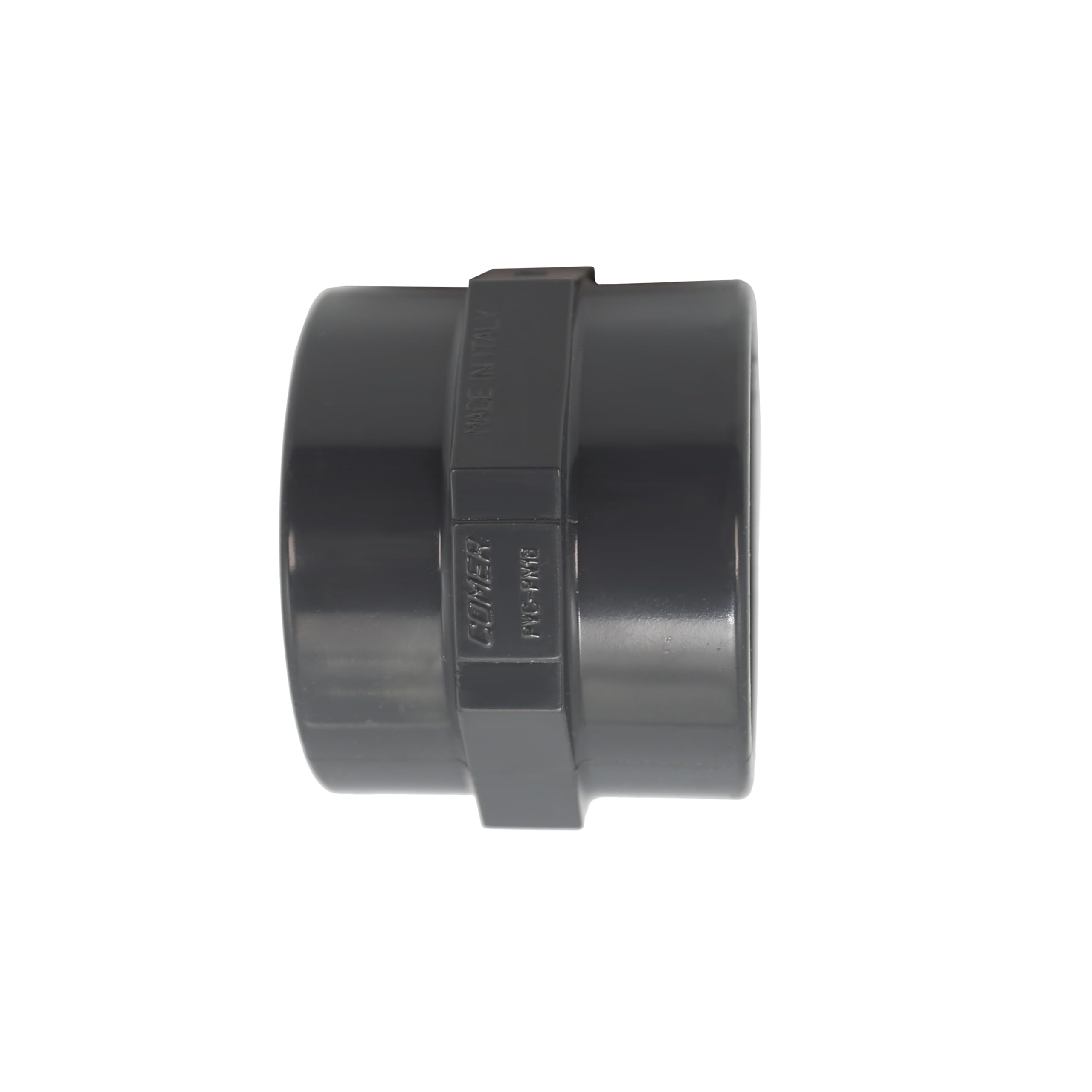 HAF® 2 manicotti filettati in PVC con 2 filettature interne da 1 1/2" | Manicotto di transizione in PVC grigio per raccordi tubi, tubi per piscine UVM. | 1,5 pollici | Qualità: Made in Europe
