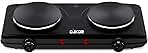 CUKOR Electric Hot Plate, Double Cast Iron 2 Burner, 1800W Countertop Burner, Dual Electric Stove Burners, Portabel Electric Cooktop, Portabel Double Burner for Cooking