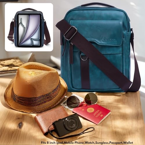 Image of VISMIINTREND Leather Sling Bag for Men Travel | Side Shoulder Messenger Bag for Man | Fits 10 inch ipad | Corporate Gifts for Men | Birthday Gift for Husband /Father | Premium