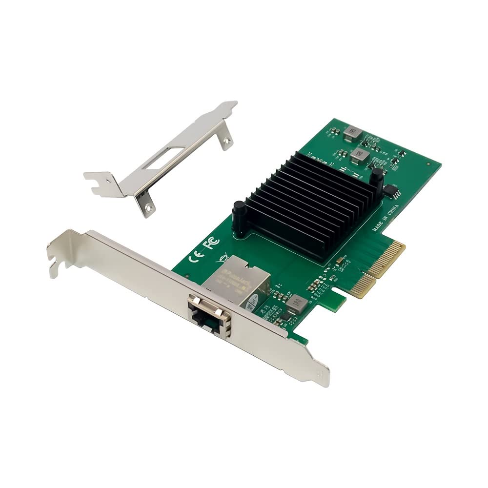 X-MEDIA XM-NA6810 Carte réseau PCI-E 1 port 10 Gbit/s Gigabit Ethernet PCI Express (PCIe x4) serveur carte réseau/adaptateur réseau, puce Aquantia AQC107, compatible Windows 11 et Linux