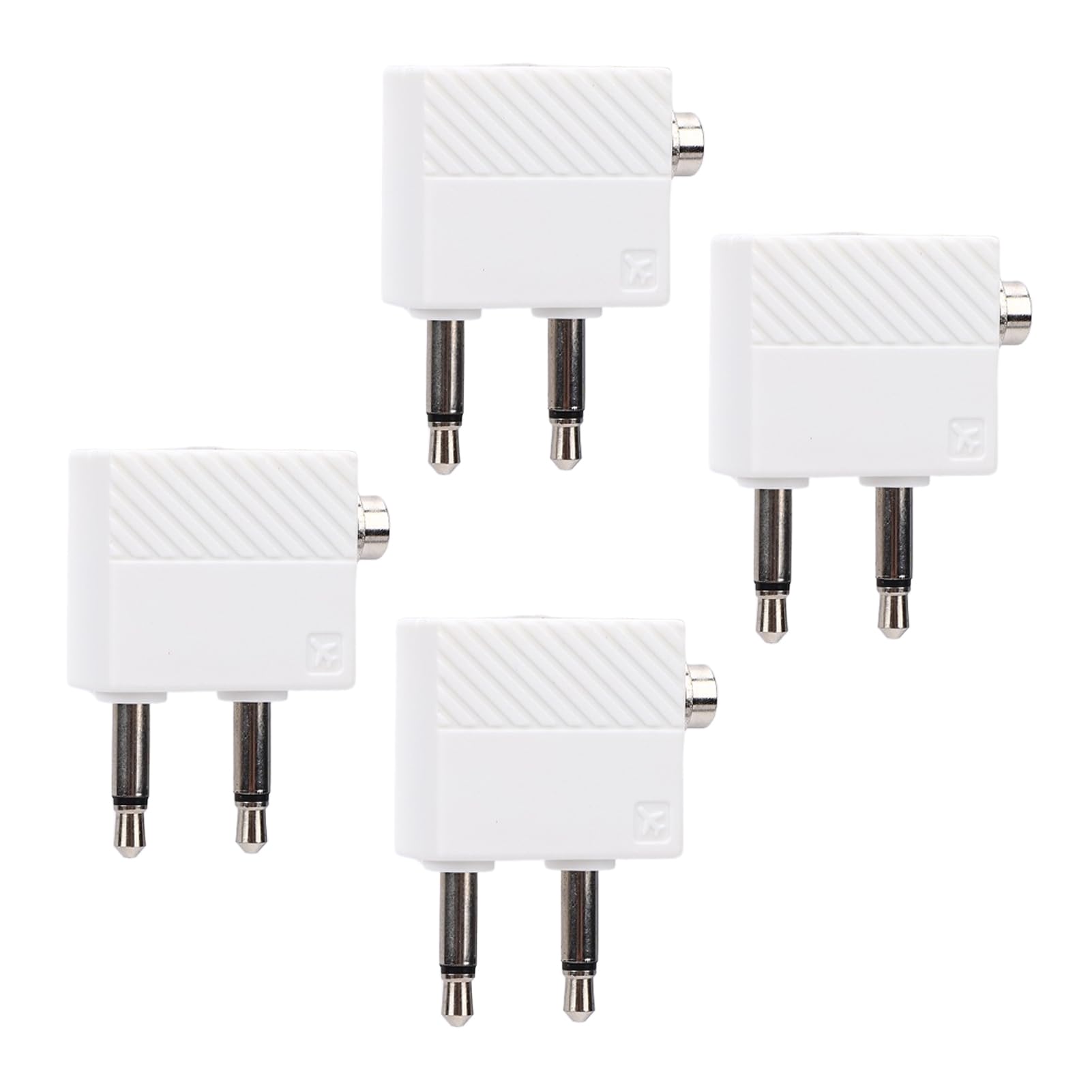 Ejoyous Adattatore per Cuffie per Aereo Convertitore per Cuffie per Compagnia Aerea in ABS Doppio Maschio da 3,5 Mm a Femmina da 3,5 Mm per i Viaggiatori Che Utilizzano Cablate per (4 pezzi)