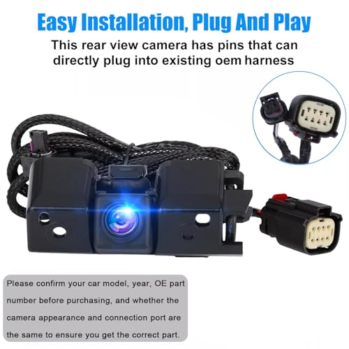 Image of Rear View Reverse Backup Camera for 2016 2017 2018 2019 Chevy Chevrolet Silverado GMC Sierra 1500 2500 3500 Safety Parking Assist Camera Replace 84062896, 23363727, 84032513, 590111, PAC100