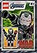 LEGO Superheroes: War Machine Minifigure with Shoulder Cannon, Blaster, and Grey Cape (James Rhodes)