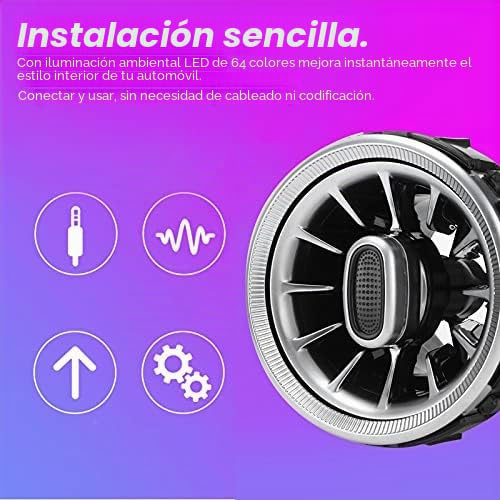 5 piezas 64 colores, kit de luz ambiental de ventilación para W205 C Luz de turbina LED delantera para C GLCClass W205 X253 20192021