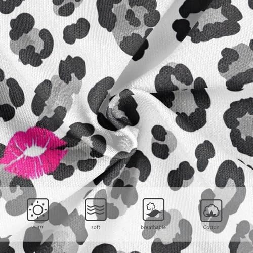 Bold Black Gray Leopard Spots White Toddler Girls Underwear, Cotton Girls Underwear, 2T–8 Years3