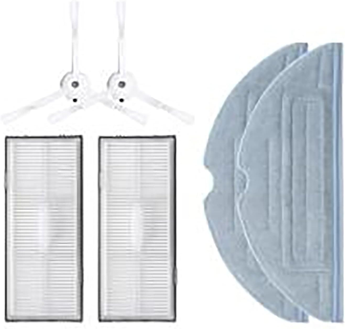 LICHIFIT Side Brushes Mop Cloth Filter Wipes Rag Cleaning Pad Comb for Roborock T7S T7S Plus S7 Sweeper Accessories