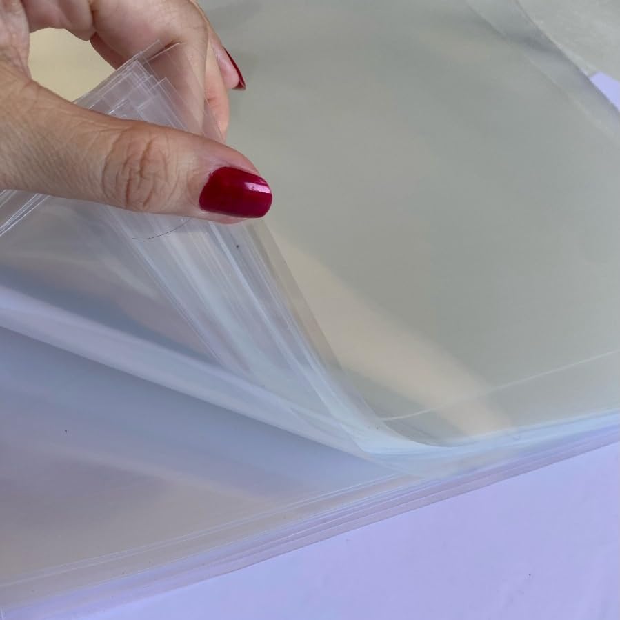 50 Plásticos Externos para LPs Discos de Vinil Grossos Translúcidos Cristalinos Comporta Capa Gatefold