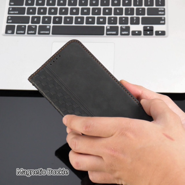 Coque HORTENSE Cuir Pour OnePlus Nord 2T – Portefeuille 3 Cartes + Béquille, Noir