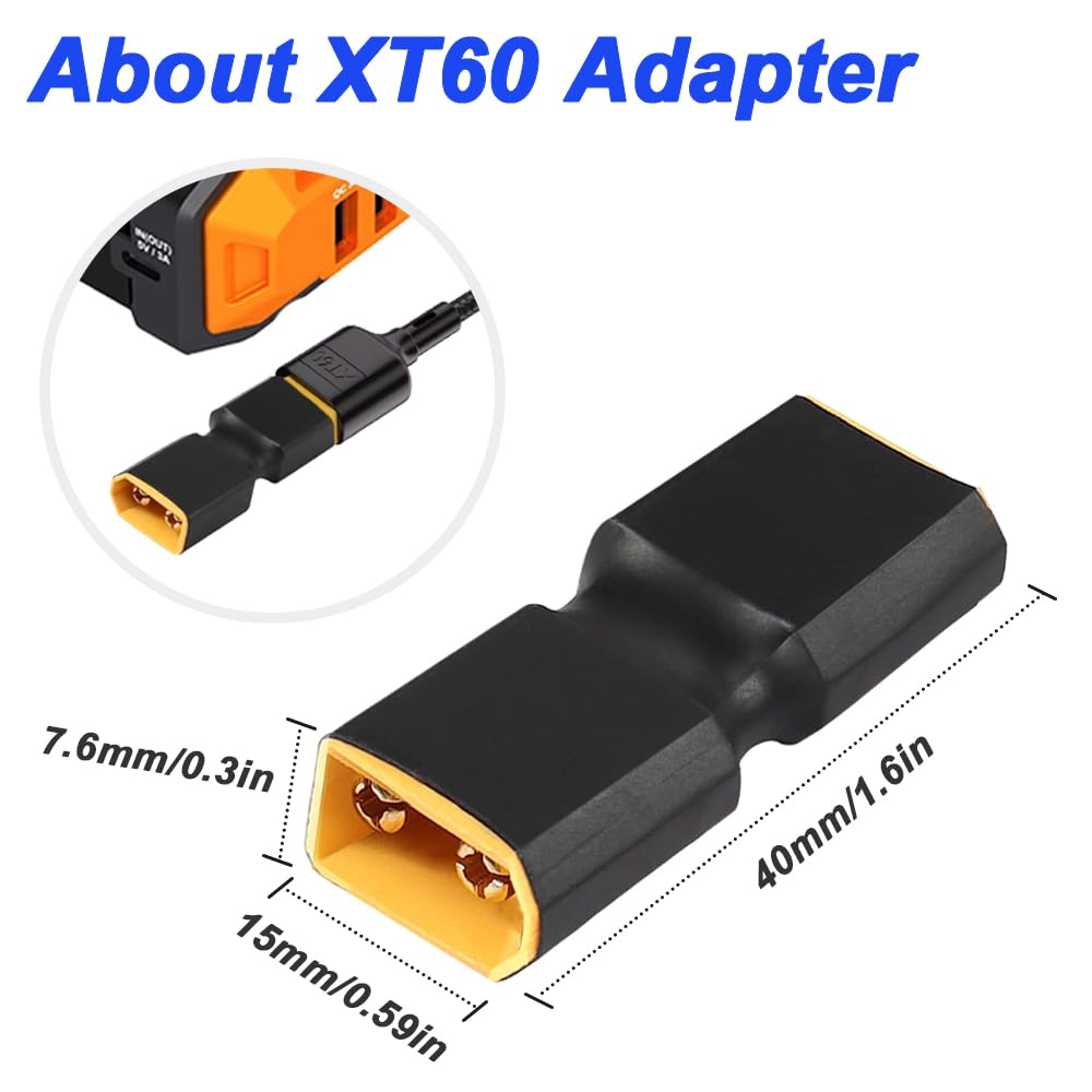 Xiwai USB Type-C To XT60 Adapter Cable Fast Charging, USB-C Charger Cord SC100 Protocol XT60 For RC Lipo Battery Quadcopter Multicopter Aeromodelling,3.28ft