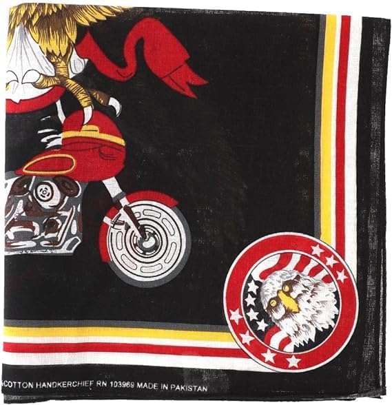 Motique Accessories USA Eagle Bandana - Set of 3 Large Cotton Bandanas - Image 6
