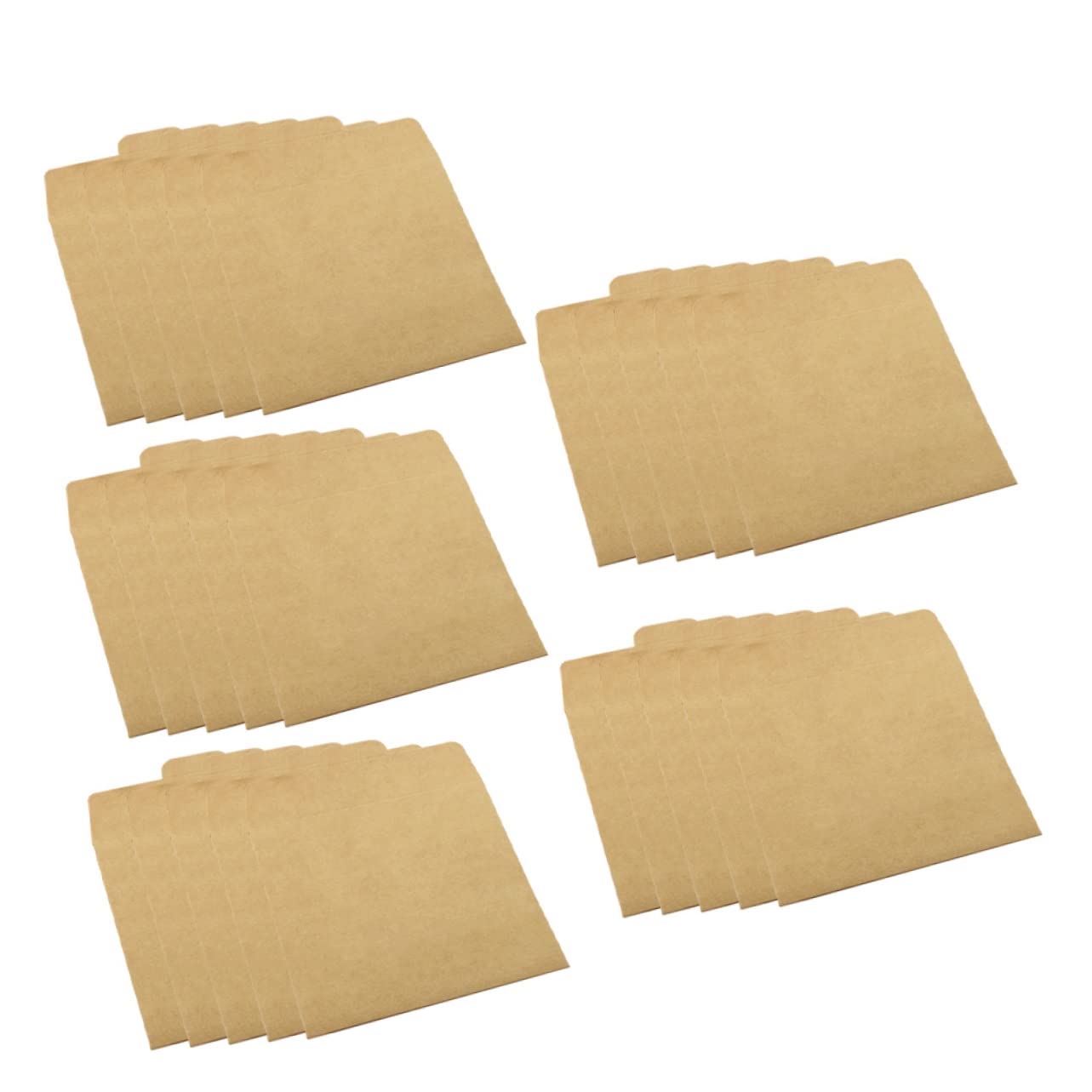 25 Stück Kraftpapier CD Hüllen für Haushalt mit Verschlussfunktion Multifunktionale CD Aufbewahrungstaschen zum Sicheren Transport
