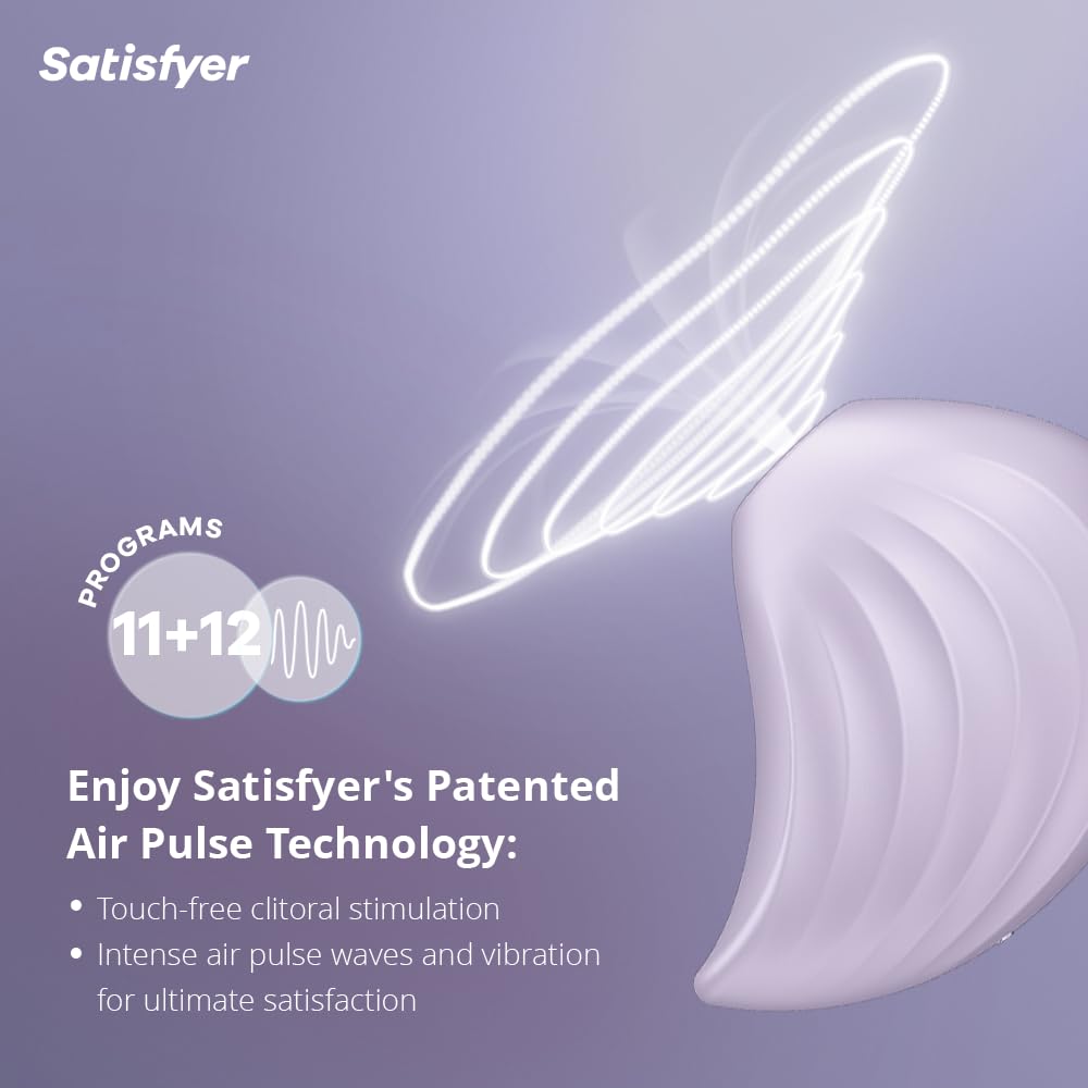 Satisfyer Pearl Diver Pressure Wave Vibratore | 2 in 1 Vibrazioni e impulsi d'Aria | Silicone di alta Qualità | Sex Toys per Donne | Vibratori impermeabile (IPX7) | Sex Toy per Donne