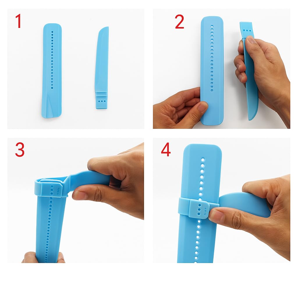 SYGA Cake Scraper Smoother Cake Leveler Fondant Plastic Tool (Blue) 1